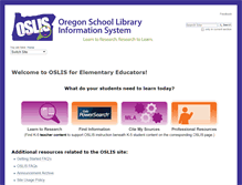 Tablet Screenshot of elementary.educator.oslis.org